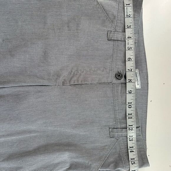 Charter Club Gray Pinstripe Cropped Cotton Blend Pants Size 8 - Picture 10 of 13